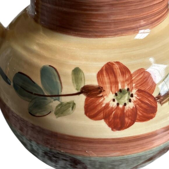 Pamala Gladding Certified International Tuscan Landscape Oil Jar Pitcher & Lid - Picture 5 of 6